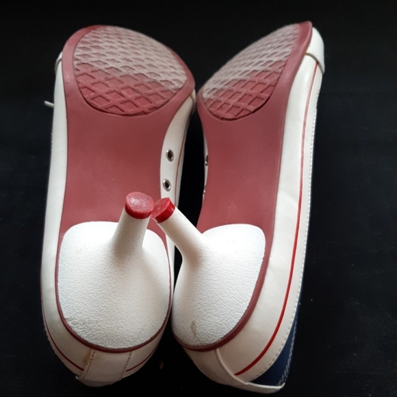 Vintage rampage denim sneaker kitten heel shoes sandal 90s y2k womens 8 - Picture 6 of 11